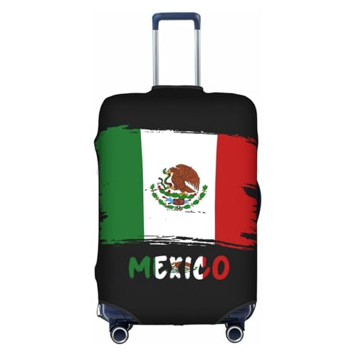 Mexico Mexican Mex Flag Travel Luggage Cover Washable Suitcase Case Suitcase Protector Fit Luggage Cover Medium