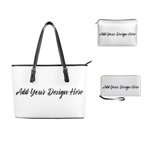 Tote Bag for Women 3 Piece Travel Bag with Leather Clutch and Wristlet Wallet Set Large Capacity Handbag3