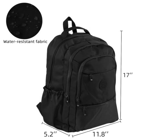 Laptop Backpack for Travel and Daily Use - Large Capacity, Shock-Resistant, Fits 16.5 Inch Laptop, Unisex (Black)3