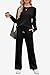 WIHOLL Lounge Sets for Women 2 Piece Business Casual Outfits Fall Fashion 2025 Womens Clothes Comfy Workout Sets Athleisure Pajamas Loungewear Winter Break Sweatsuits Seniors Black M