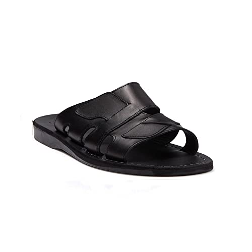 Mateo - Leather Open Toe Slide Sandal - Mens Sandals
