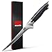 SHAN ZU Coltello per Sfilettare Pesce in Acciaio a Polvere, Professionale Coltello da Cucina Giapponese per Disossare 18 cm ad Alto Tenore di Carbonio Coltelli Pesce con Maniglia Full Tang Pakkawood