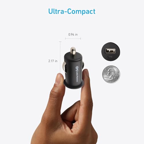 Image of MX 30W Car Charger Fast Charging Adapter, Rapid Charging, LED Indicator Compatible with All Cars for Android Smartphone, iPhones, Smartwatch, Earbud, Power Bank, Tablets (Black)