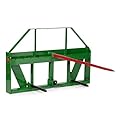 Titan Attachments UA USA Made Hay Frame Attachment, 39" Hay Spear and Stabilizers, Fits John Deere Global Euro Tractors, Rated 4,500 LB