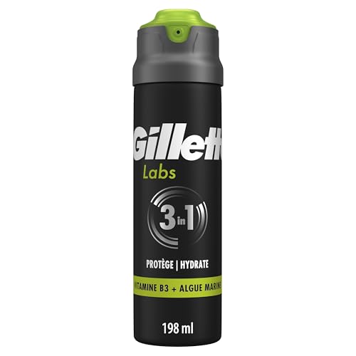 Gillette Gel A Raser Homme GilletteLabs pour Une Mousse Rapide, Rafraîchit pour Apaiser Et Aide À Protéger Contre Les Irritations Dues Au Rasage, Rinçage...