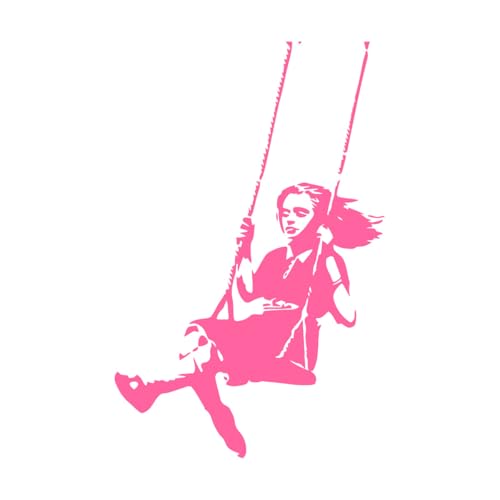 Balançoire Fille Autocollant Mural Pépinière Chambre D'enfants Graffitti Rue Culture Sticker Chambre Vinyle Petit - 36x56 cm
