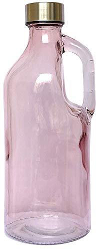 Image of Glass Water Bottle for Fridge with Handle 1000 ml(Random Color) (2)