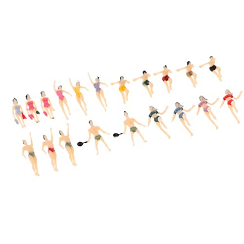 DYNWAVE 20Pcs N :150 Painted Figures People Swimmer for Layout Scenery