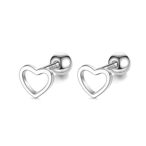 Bijoux fins de mariage romantique : boucles d'oreilles argent 925 cœur creux pour sublimer la mariée