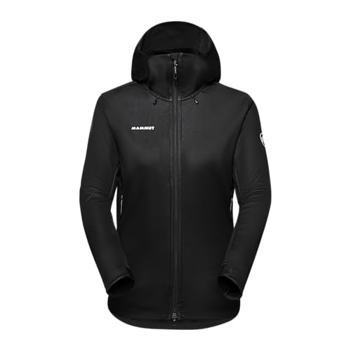 Mammut Ultimate VII SO Hooded Jacket Women | Outdoor Jacke für Damen, Wasserabweisende Softshelljacke, Funktionsjacke mit Kapuze, Gore-Tex Wanderjacke, Atmungsaktiv, Winddicht | Schwarz, M Mammut Ultimate VII SO Hooded Jacket Women | Outdoor Jacke für Damen, Wasserabweisende Softshelljacke, Funktionsjacke mit Kapuze, Gore-Tex Wanderjacke, Atmungsaktiv, Winddicht | Schwarz, M