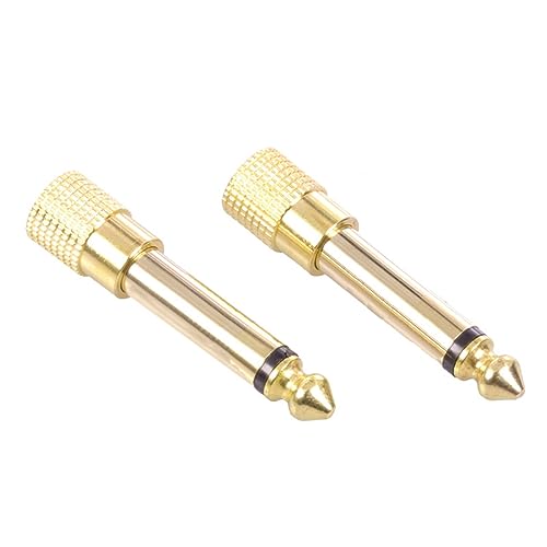 Adaptador Jack 6,35mm macho a hembra 3,5mm conector audio mono extensor enchufe 5