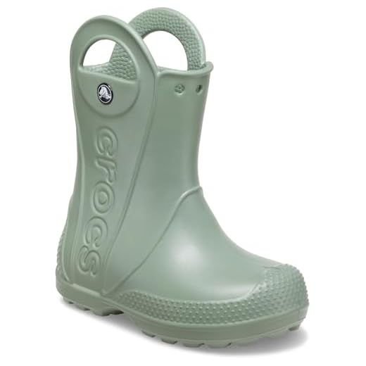 Crocs Handle It Rain Boots (Toddler/Little Kid), Moss, 12 US Unisex