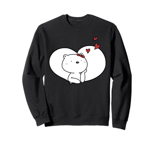 Oso de Peluche con corazón Divertido diseño Unisex para Hombres y Mujeres Sudadera
