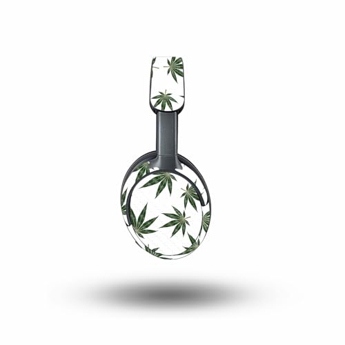 Image of MightySkins Carbon Fiber Skin Compatible with Bose QuietComfort Ultra - Pot Leaves Green | Protective, Durable Textured Carbon Fiber Finish | Easy to Apply