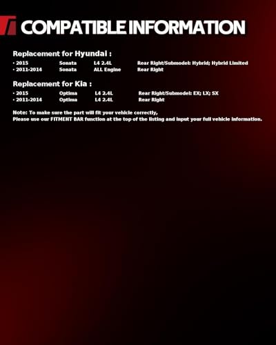 Image of Torchbeam Rear Brake Caliper Right for Hyundai 2011-2014 Sonata, Kia 2011-2015 Optima 2.4L, Hyundai 2015 Sonata 2.4L, Rear Right Caliper Replace # 19B6456