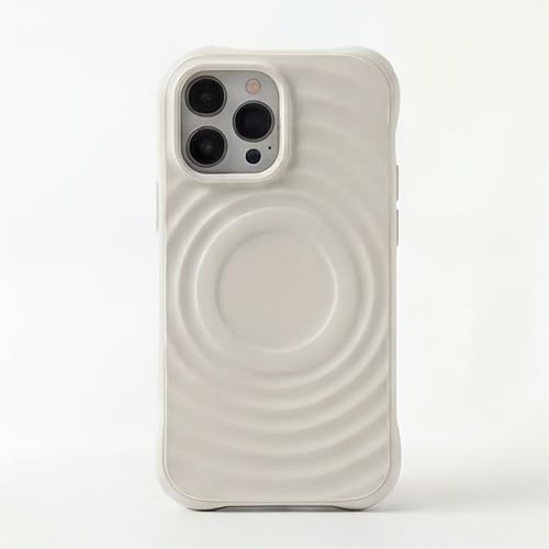 Image of amazon basics Shockproof Case for iPhone 12 Pro Max | Ripple Pattern | Camera Protection | Protective Cover with Enhanced Grip & Wireless Charging Support - White