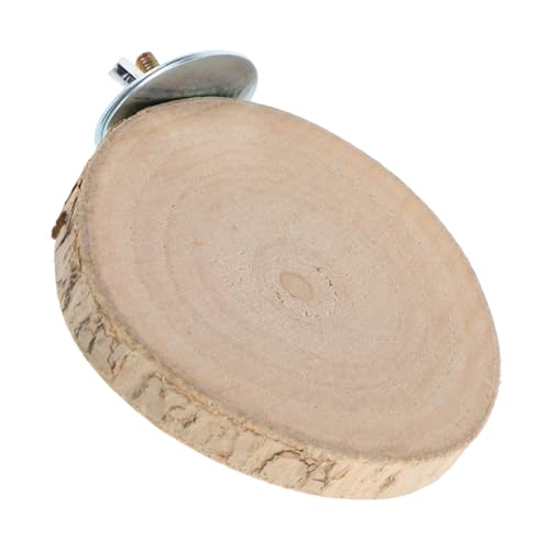 Happyyami Wooden Bird Perch Stand and Jumping Platform for Animals Durable Exercise for Squirrels Chinchillas and Parrots Versatile Pet Training Platform