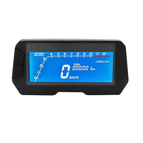 Compteur de vitesse à LED 12000 TR/Min avec odomètre pour 2 et 4 cylindres