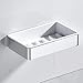 Serviteurs de Douche Étagère Organisateur- L'Espace En Aluminium De Boîte À Savon Accrochant La Salle De Bains Accrochant La Crémaillère Libre, Couche Simple Argentée