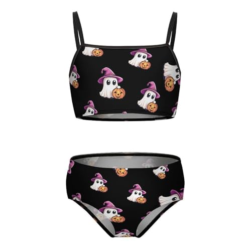 Ghost Halloween Girls Swimsuits Two Piece Bikini Sets Beach Sport Swimwear Bathing Suit