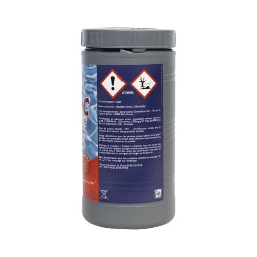 EDG EDENEA Chlorine Choc (Chlore Rapide) Piscine - Spécial Eau Verte - Effet Immédiat - Granulés - Boite 1 kg - Gamme by