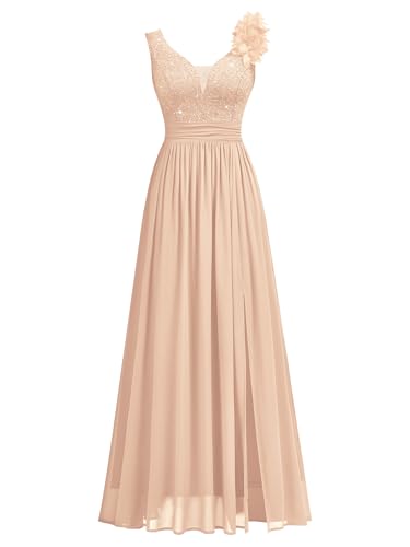 Image of Miusol Women's Vintage V-Neck Sequined Split Formal Evening Maxi Dress