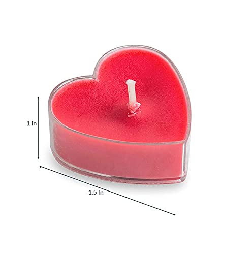 Image of Paraffin Wax Candles Smokeless & Long Lasting Perfect for Decoration of Diwali, Christmas, Dinner, Wedding Parties, Church, Spa, Restaurant(Heart Shape, Set of 30 - Burn Time 4 Hr)