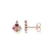 Produktbild Thomas Sabo Damen-Ohrstecker Royalty Farbige Steine 925 Sterling Silber 750 Roségold rot orange violett H1956-321-7