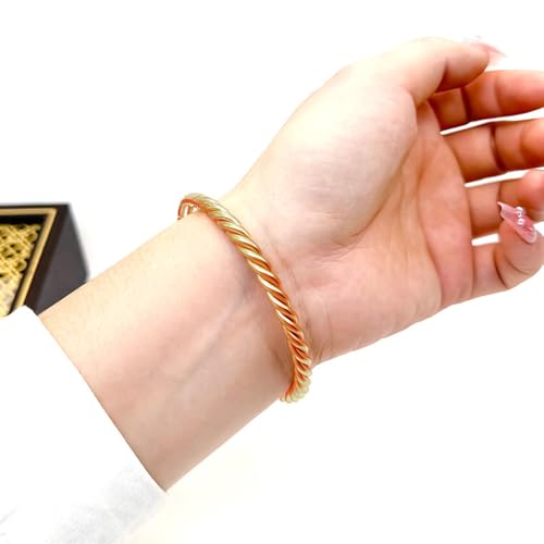 LIU JUN Copper Tensor Bracelet, Pure Copper Tensor Ring Bracelets Solid copper Twisted Handmade Bangle For Women Men Health Jewelry Gifts3