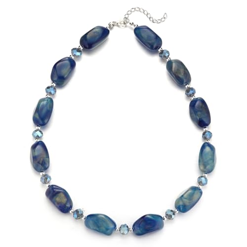 Chunky Beaded Choker Necklaces for Women Large Beads Statement Necklace Collar Costume Jewelry Gifts for Her