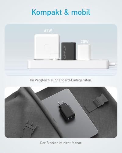 Anker 20W USB C Ladegerät, Netzteil USB C, PD Schnellladegerät Doppelpack – Ansicht 5