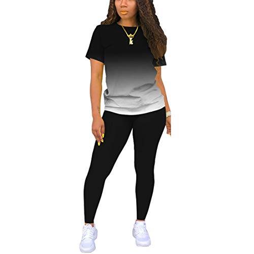 Nimsruc Biker Short Sets Women 2 Piece Outfits Summer Short Sleeve Jogger Tracksuit - Image 4