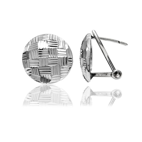 Chamsy 925 Sterling Silver Stud Earrings for Women | Pierced Omega Back Earrings | Omega Earrings Jewelry Gift