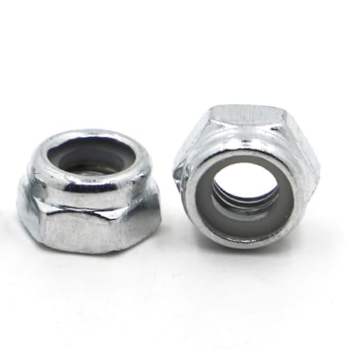 TUMALO 2/5/10/20/50 Uds. Contratuerca de Nailon Tuerca Hexagonal de Acero galvanizado DIN985 M2 M2.5 M3 M4 M5 M6 M8 M10 M12 M14 M16 Tuercas Antideslizantes (Size : M8 10pcs)