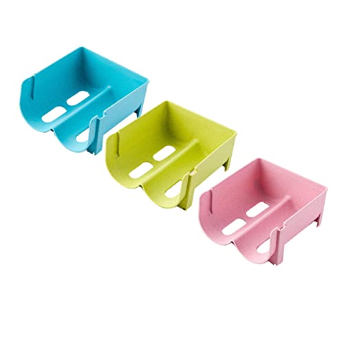 QZQHUSOJ Estante para vino, 3 unidades, apilable, vertical, para congeladores, cajas horizontales, estantes de exhibición de bebidas, estante de vino transparente, estante de cesta de latas de soda,