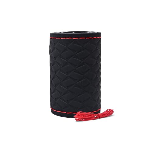 Image of Leather 25CM Universal Fit Car Steering Wheel Cover, Elastic Breathable and Odorless (Red-5)