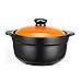JDH Casseruola con Coperchio, Piatto Rotondo in Terracotta da 3 L Pentola per zuppa Pentole, Resistente al Calore, per Uso Domestico con fornello a Gas