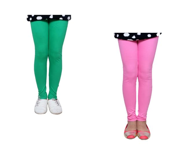 Image of KAYU Girl's Full Length Cotton Leggings Pants Pack of 2