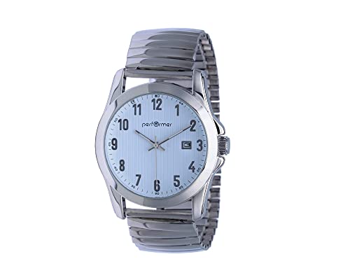 Performer Montre Classique Métal Argenté Extensible Dateur - 7037282
