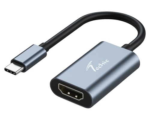 Image of Techie Type-C to HDMI Converter Slim 4K 30hZ, Crystal-Clear 4K Output, Plug-and-Play Design & Aluminium Body, Connect USB-C Devices to HDMI Display, Monitor, TV or Projector - Silver