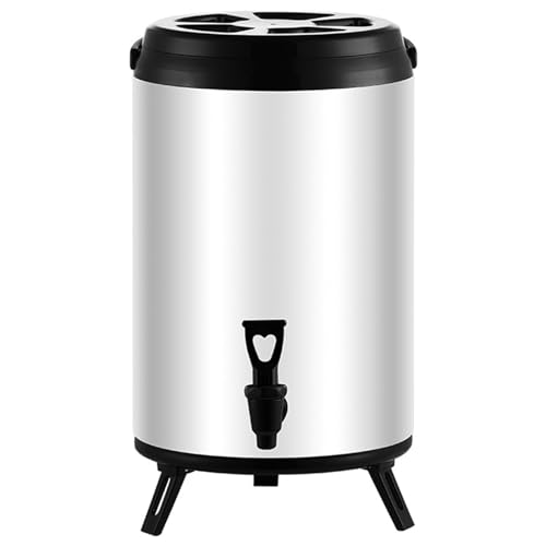 Cubo de té con leche de grado comercial, dispensador de bebidas frías y calientes de doble capa con dispensador de bebidas frías y calientes Cubo de té con leche de grado comercial, dispensador de bebidas frías y calientes de doble capa con dispensador de bebidas frías y calientes