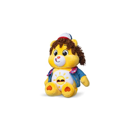 Basic Fun Care Bears x Stranger Things Funshine Bear as Dustin, 22 cm Plush, Limited Edition Collectible - Image 2