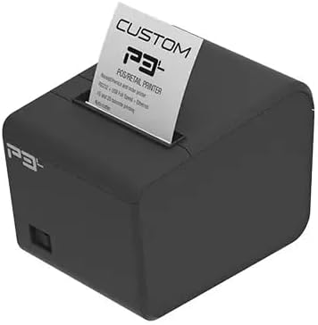 Custom America P3L Thermal Receipt Printer | USB, Serial & Ethernet | 200mm/s High-Speed | 203 dpi | Auto Cutter | 80/58mm Paper | Windows, Linux, Android, iOS Compatible