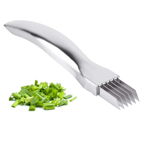 ZPSHYD Knife Inoxidable Shred Cebolla,Cortador de Cebolletas de Acero Inoxidable Cree Tiras de Cebolla y Vegetales para Cebollas Verdes,Puerros y Más