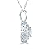 Fifth and Fine 1/4ct tw Diamond Cushion Cluster Fashion Pendant in Sterling Silver with 18