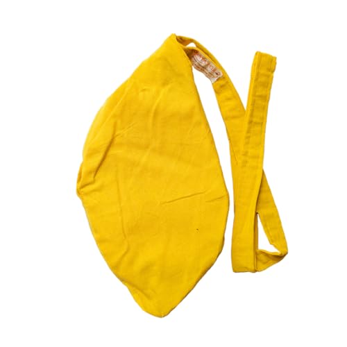 Image of Pure Cotton Chanting Bag or Gomukhi Japa Mala Bag or Cotton Bead Bag with Sakshi Mala Counter (Yellow)