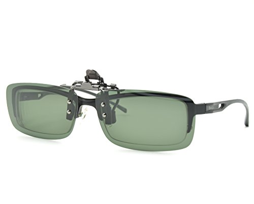 Besgoods Polarized Clip-On Flip Up Sunglasses Metal Clip Lenses Glasses for Cycling Sport Driving Fishing Outdoor