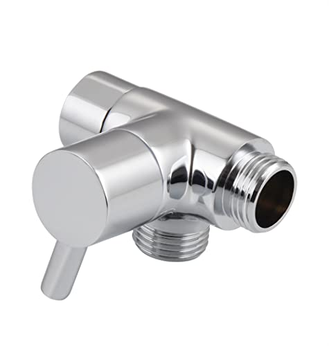 Worldwhere Shower Arm Diverter Valve For Hand Showerhead And Fixed Sprinkler,3 Way G1/2 Shower Head Diverter Valve Chrome #TOP5