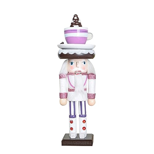 LIANXUE Bolo multifuncional sorvete de madeira de Natal quebra-nozes ornamento de soldado artesanato