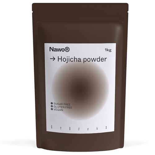Té Hojicha en Polvo Barista – 250 g, 500 g & 1 kg, Té Verde Tostado Premium, 100% Natural, Perfil Suave y Aromático, Ideal para Lattes, Cafeterías y Uso Profesional – NAWO® Routines (1kg)